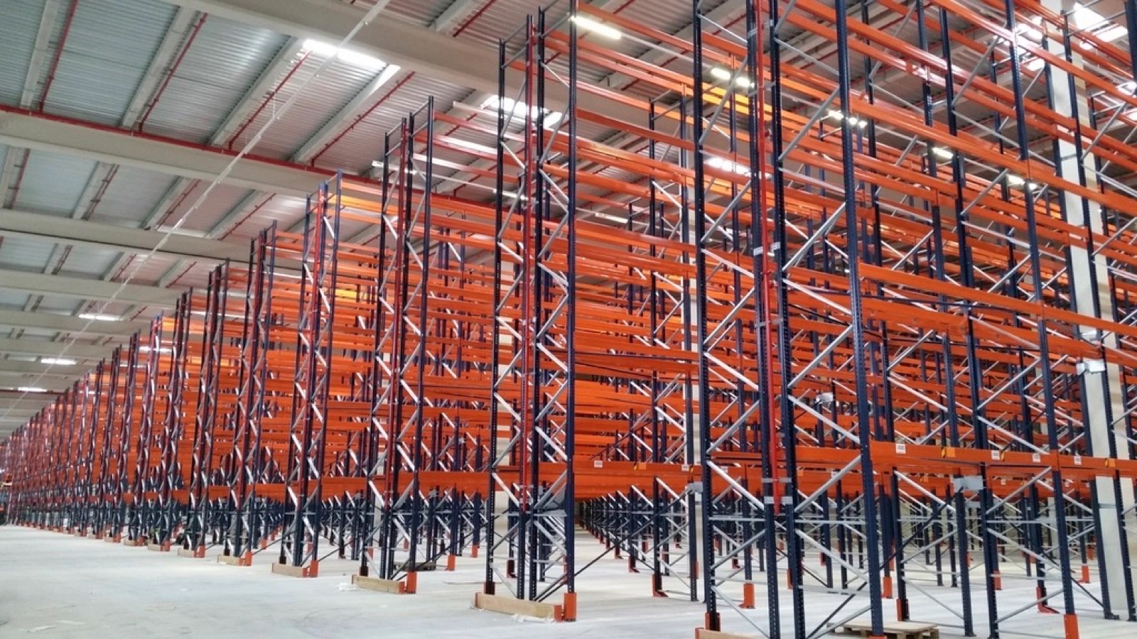 Modern warehouse racking for a Florida B2B delivery and logistics partner